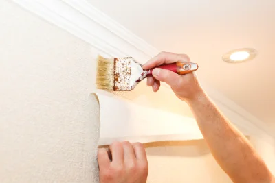 Pose de papier peint à Cardo-Torgia — revêtements muraux et toiles de verre